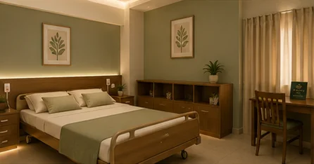 Single room with storage and desk